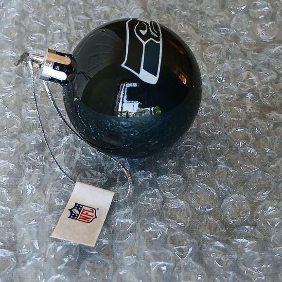 NFL Seattle Seahawks Ball Ornament 2" navy Forever Collectibles - Picture 5 of 6